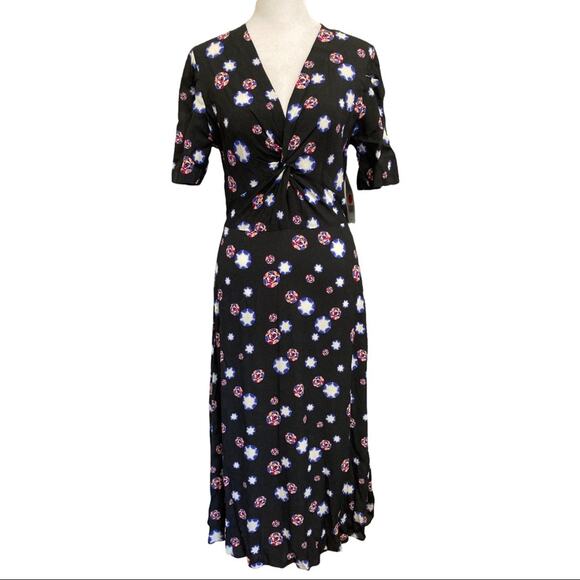 nwt Nicole Miller Starglass Twist Dress size S Black Twist front - Picture 8 of 8